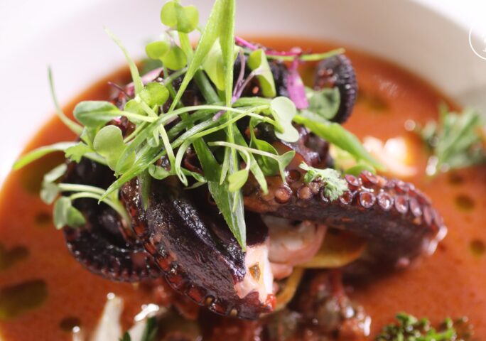 Octopus Luciana Style With Crostini