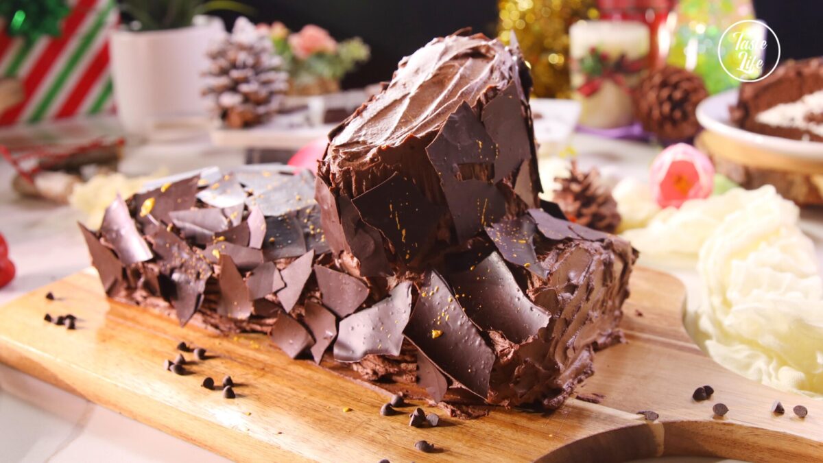 Buche de Noel (Yule Log) | cake recipe | cheesecake | chocolate | Taste Life