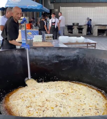 Cooking Giant Size of Traditional Plov | Uzbek