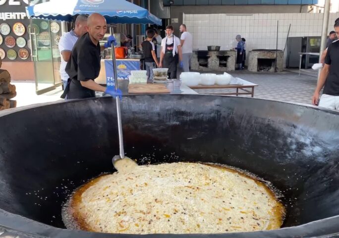Cooking Giant Size of Traditional Plov | Uzbek