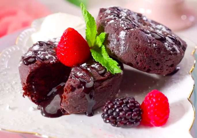 Eat Your Stress Away with Dark Chocolate Lava Cakes