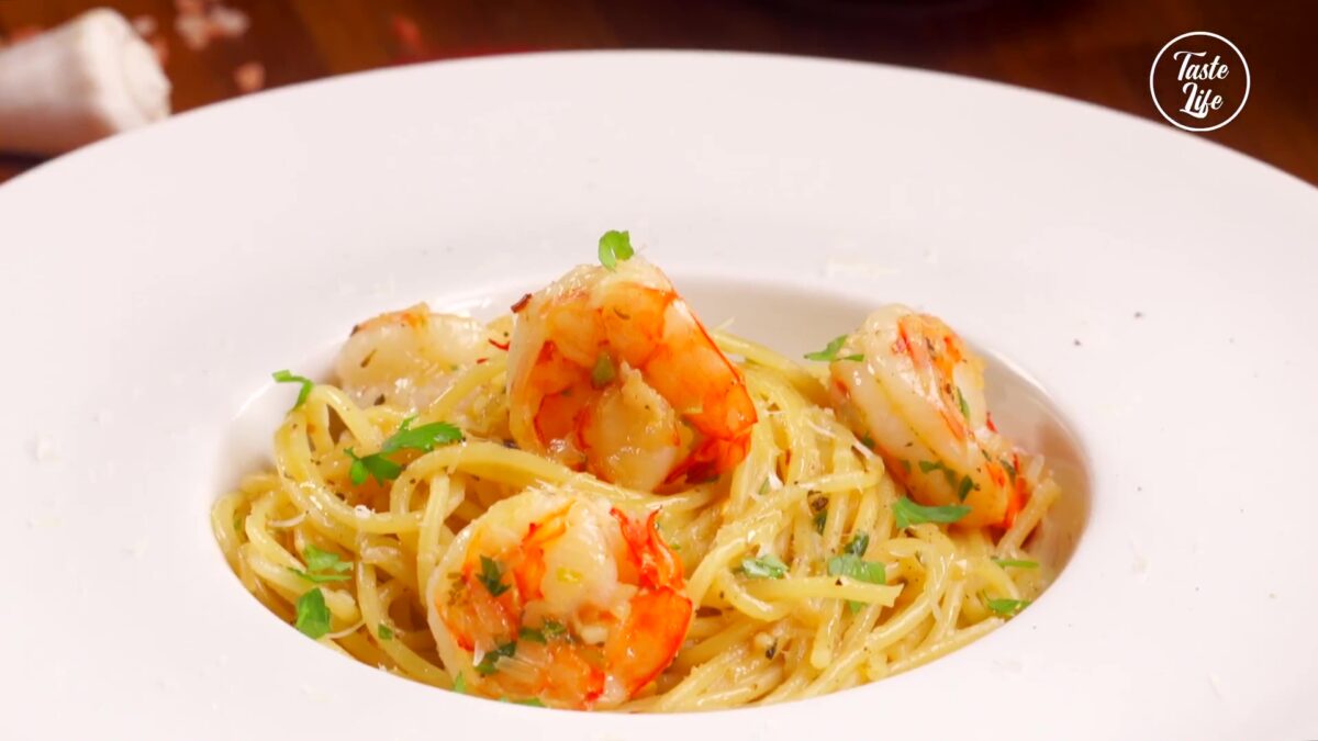 Garlic Shrimp Spaghetti | shrimp | spaghetti | pasta | Taste Life