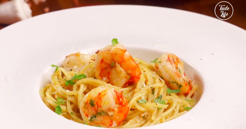 Garlic Shrimp Spaghetti