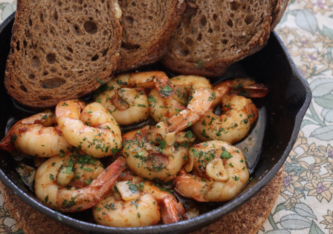 Spanish Garlic Prawns