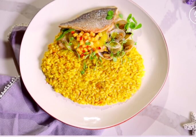 Risotto With Clams and Sea Bream Fillets
