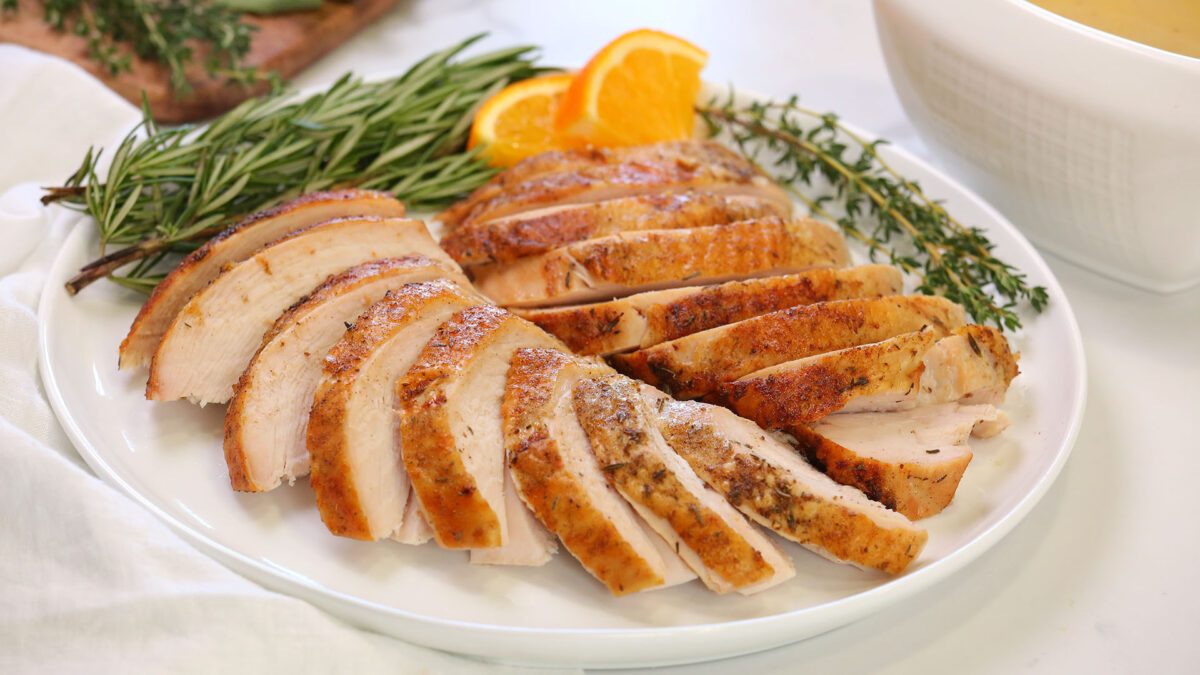 Oven Roasted Turkey Breast & Gravy | turkey | roasted | dinner | Taste Life