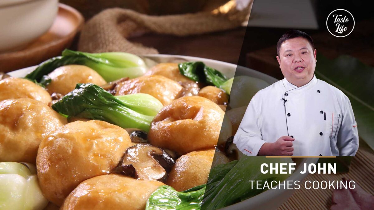 StirFry Gluten Balls With Mushrooms Chef John’s Cooking Class meal