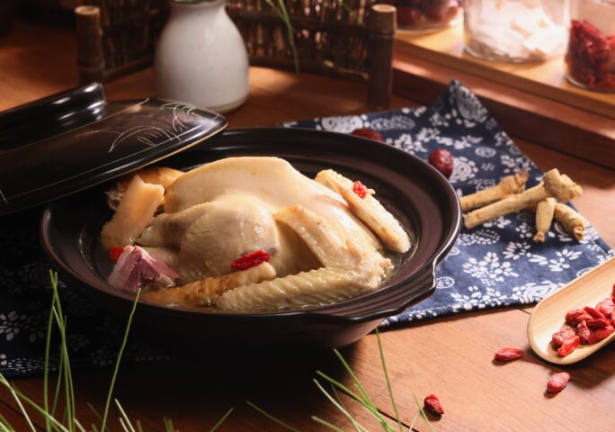 Whole Chicken Soup with American Ginseng