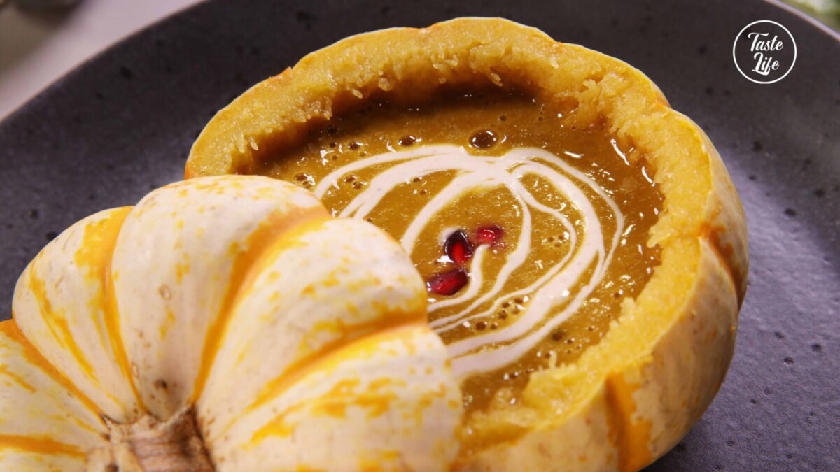 Baby Pumpkin Veloute | chicken soup | noodle soup | soup recipes | Taste Life