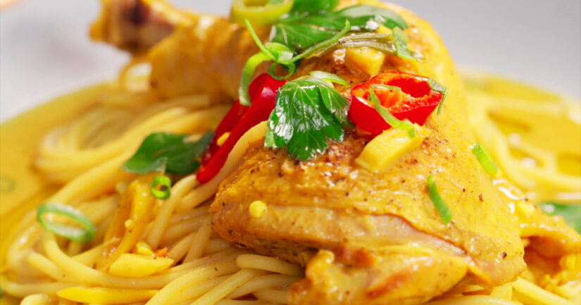 Turmeric Chicken With Pasta
