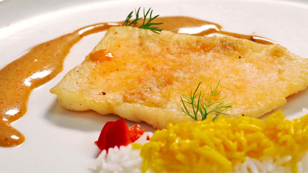 PanFried Sole Fish and Saffron Rice fish saffron rice Taste Life