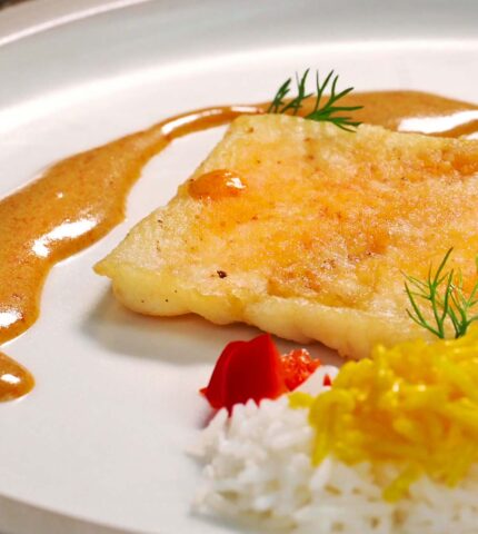 Pan-Fried Sole Fish and Saffron Rice