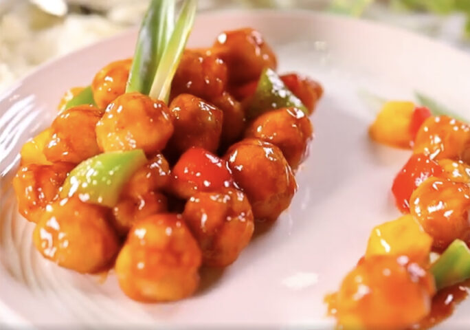 Chicken Meatballs with Sweet and Sour Sauce | 3-Course Dinner