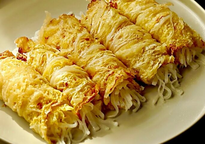 Napa cabbage roll – Jeon (Korean pancakes)