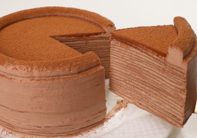 Melt in your mouth! Best ever Chocolate crepe cake! Super tasty like Ice cream