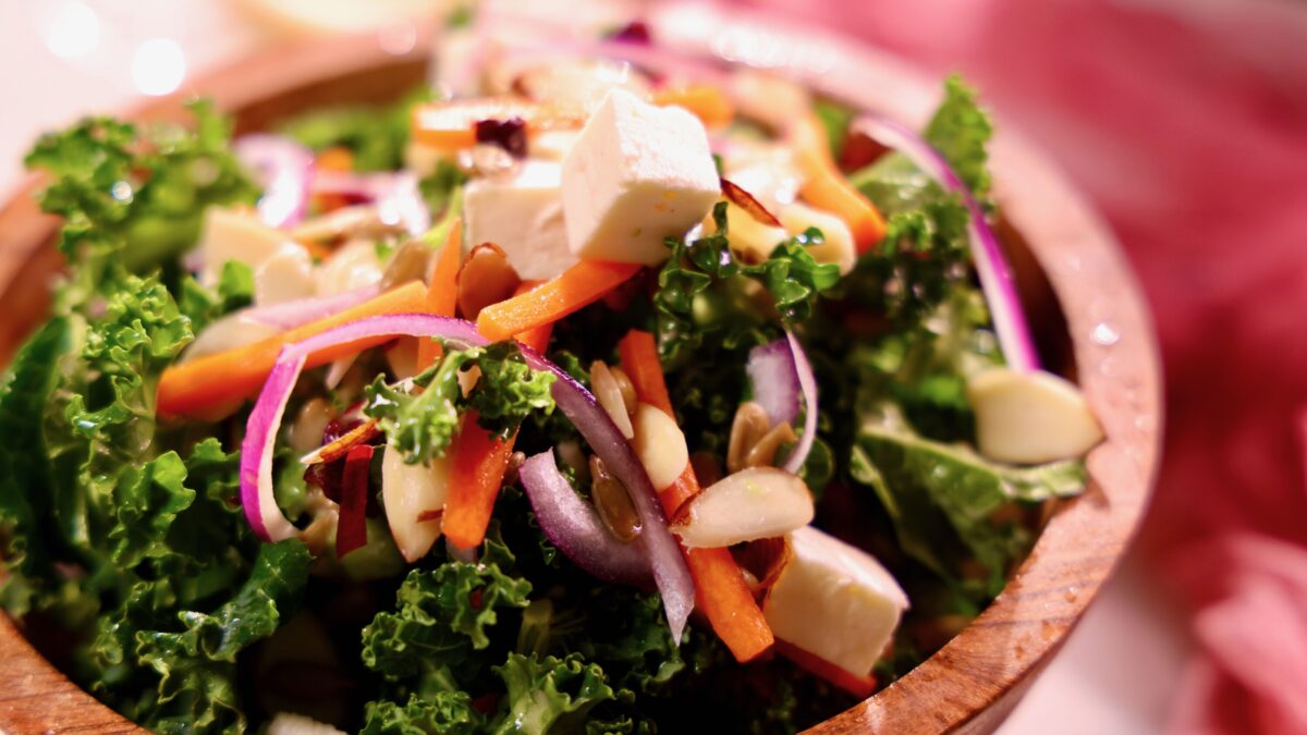 Easy Kale Salad with Fresh Lemon Dressing kale salad Taste Life