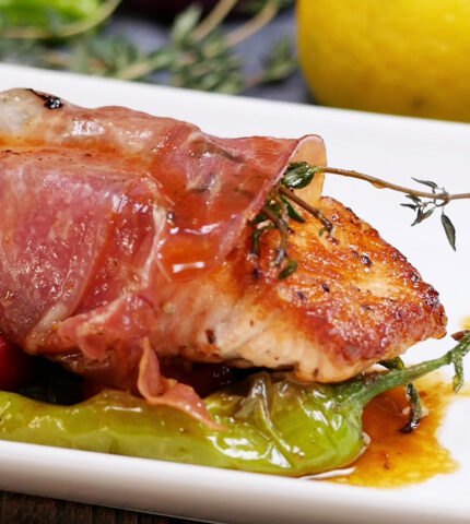 Pan-Seared Salmon in Parma Ham