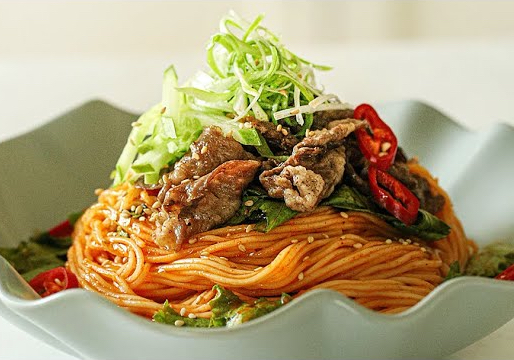 Korean Spicy noodles with Beef Brisket