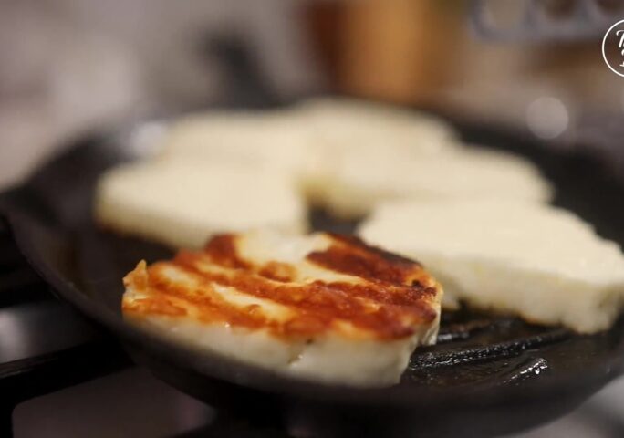 Step 3【Saganaki Halloumi】