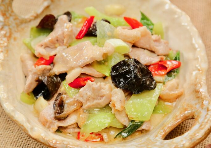 Stir Fried Pork with Celtuce