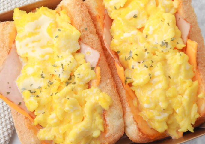 The toast recipe that I ate 7 times a week, Fluffy Egg toast: EASY SIMPLE DELICIOUS EGG DROP