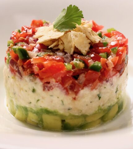 Tuna & Avocado Tomato Salad Stack