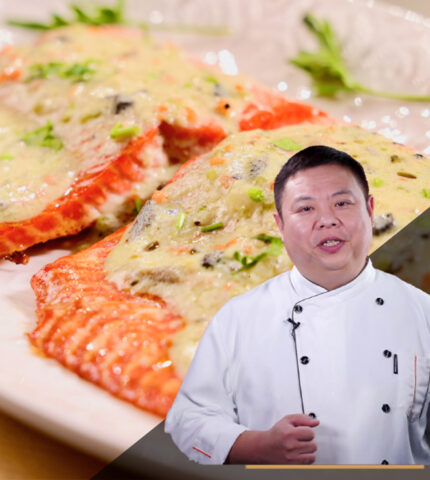 Baked Salmon With Creamy Sauce