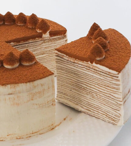 Best Tiramisu Crepe Cake❗ Creamy and Melt in your mouth! Easy to make