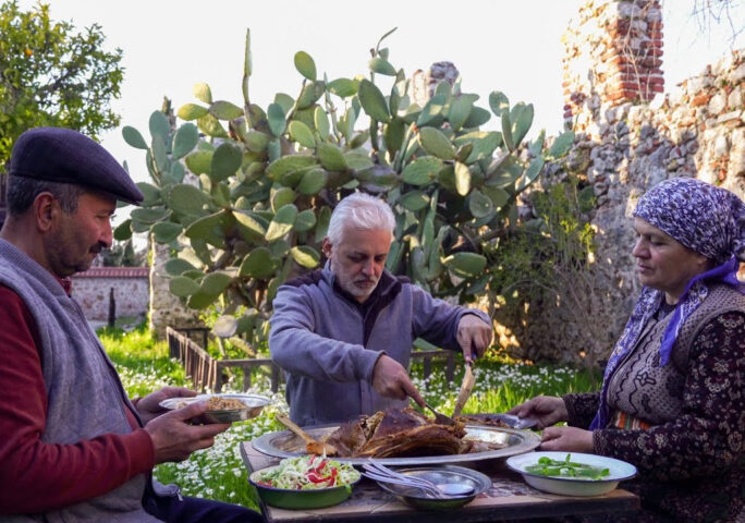 Cooking Goat Laba in a Friend’s Yard in Turkey Village