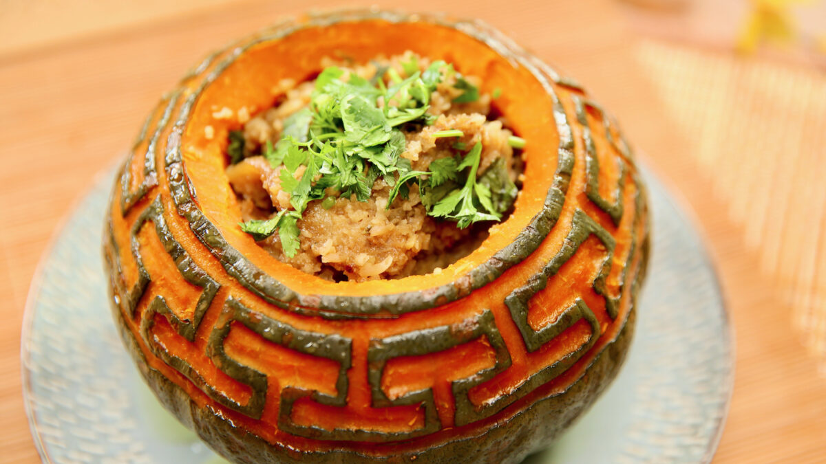 Pork Belly And Rice Stuffed Pumpkin pork belly rice Taste Life