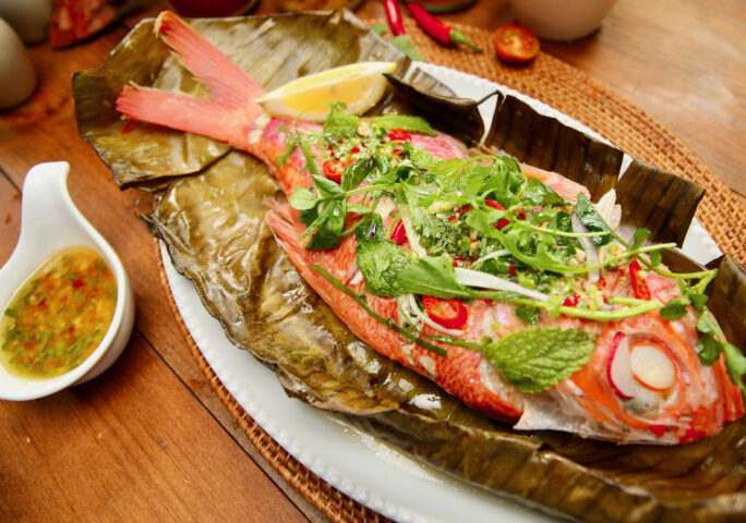 GRILLED FISH IN BANANA LEAVES