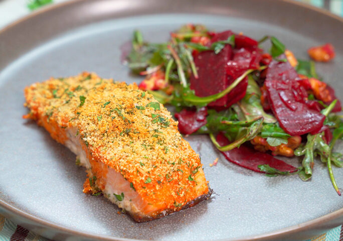 Baked Salmon with Beet Salad