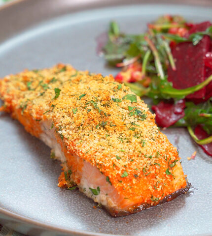 Baked Salmon with Beet Salad