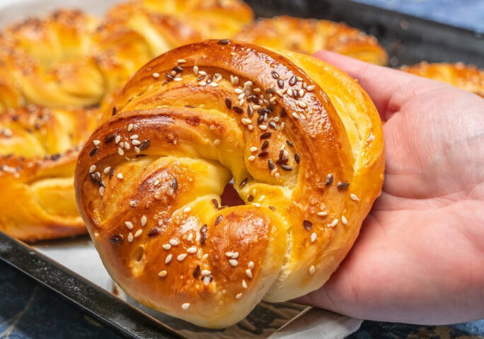 Soft and Fluffy Twisted Bread Rolls