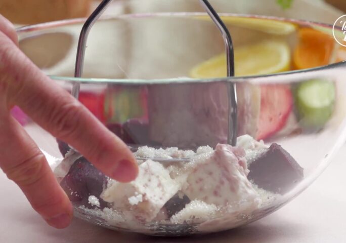 Step 1 - Purple sweet potato and Taro Paste Filling