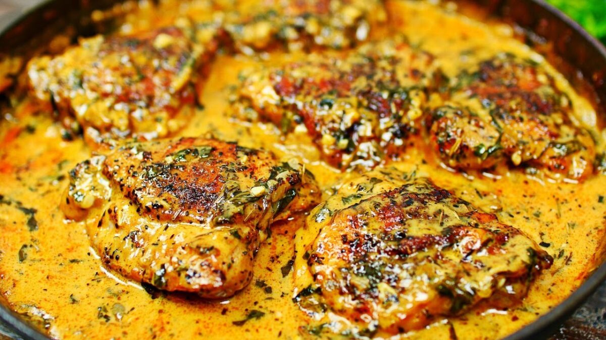 Creamy Garlic Chicken Recipe – Easy Baked Chicken in Creamy Garlic Sauce | chicken | baked | Taste L