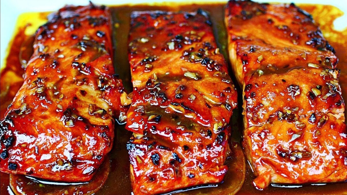 Honey Garlic Glazed Salmon salmon glazed Taste Life