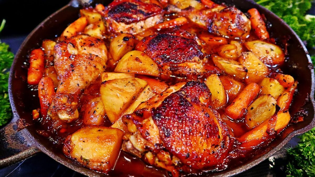 One Pan Honey Garlic Chicken & Veggies Recipe – Easy Chicken and Potatoes | chicken | potato | Taste