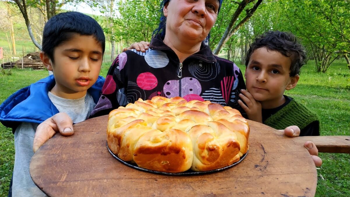Baking sweet buns over campfire | Cake | Taste Life