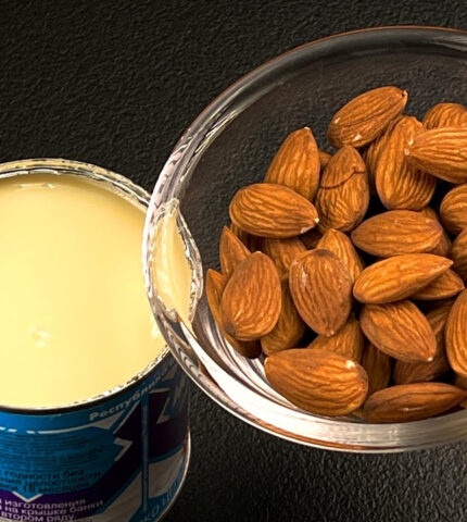 Beat almonds with condensed milk! This is the best I’ve tried! no baking