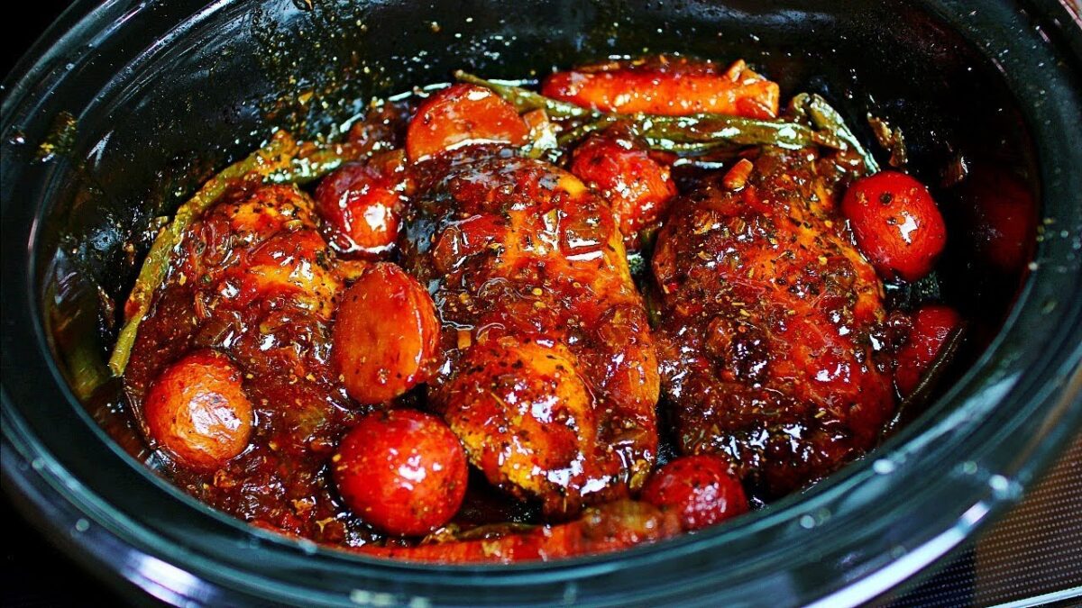 Slow Cooker Honey Garlic Chicken and Veggies Recipe – Easy Chicken and Veggies | chicken | slow cook