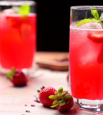 Strawberry Infused Hibiscus Iced Tea