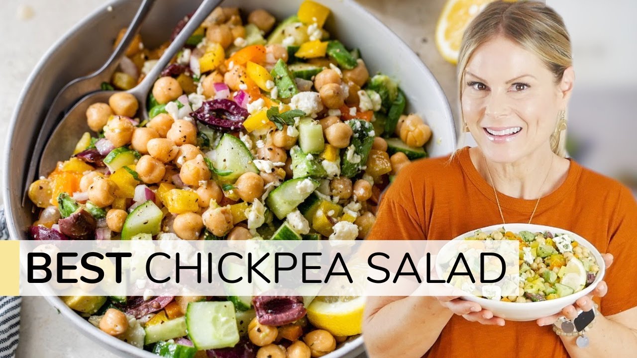 Mediterranean Chickpea Salad Bowl » Kay's Clean Eats