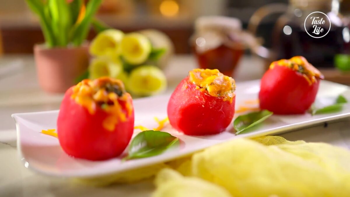 Chicken Baked Tomato Cups with Hibiscus Tea | better sleep | healthy | relaxing | Taste Life