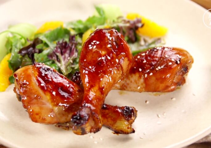 Honey-Soy Sauce Chicken with Citrus Salad