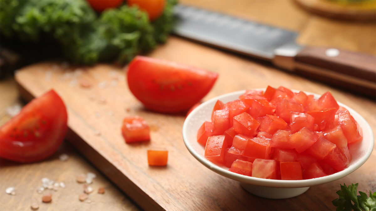 Dice Tomato knife skill Taste Life