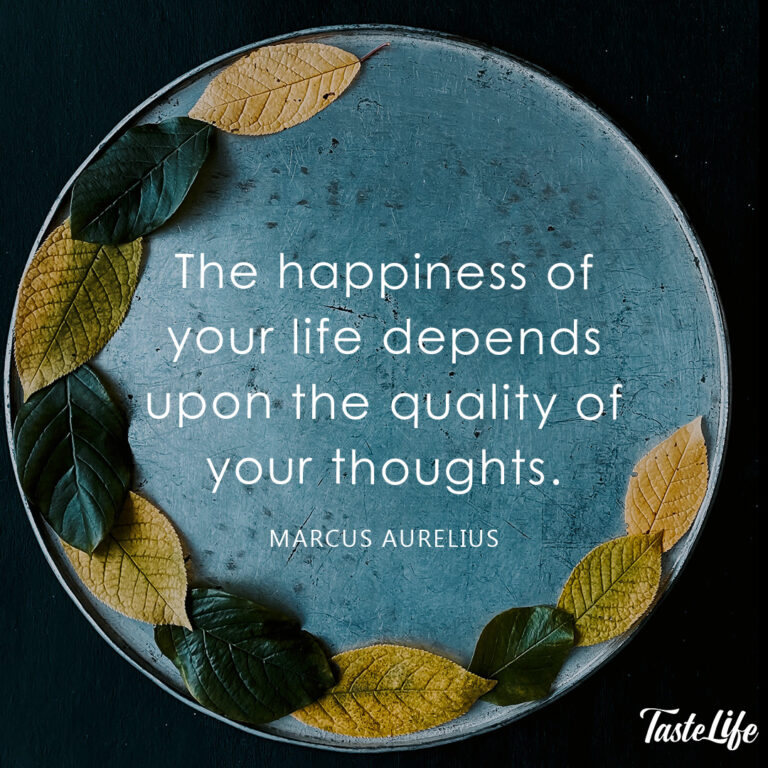 The happiness of your life depends upon the quality of your thoughts. – Marcus Aurelius